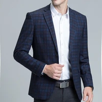 2019 new elegant blazer print stripe jacket business smart casual blazer coat slim fit wedding suit dress men graduate blazer
