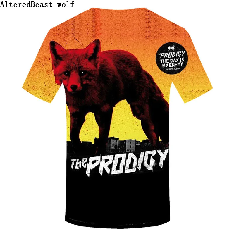 The Prodigy смешные мужские 3d футболки летние с коротким рукавом мужские футболки Harajuku o-образным вырезом Prodigy Футболка Модный летний топ