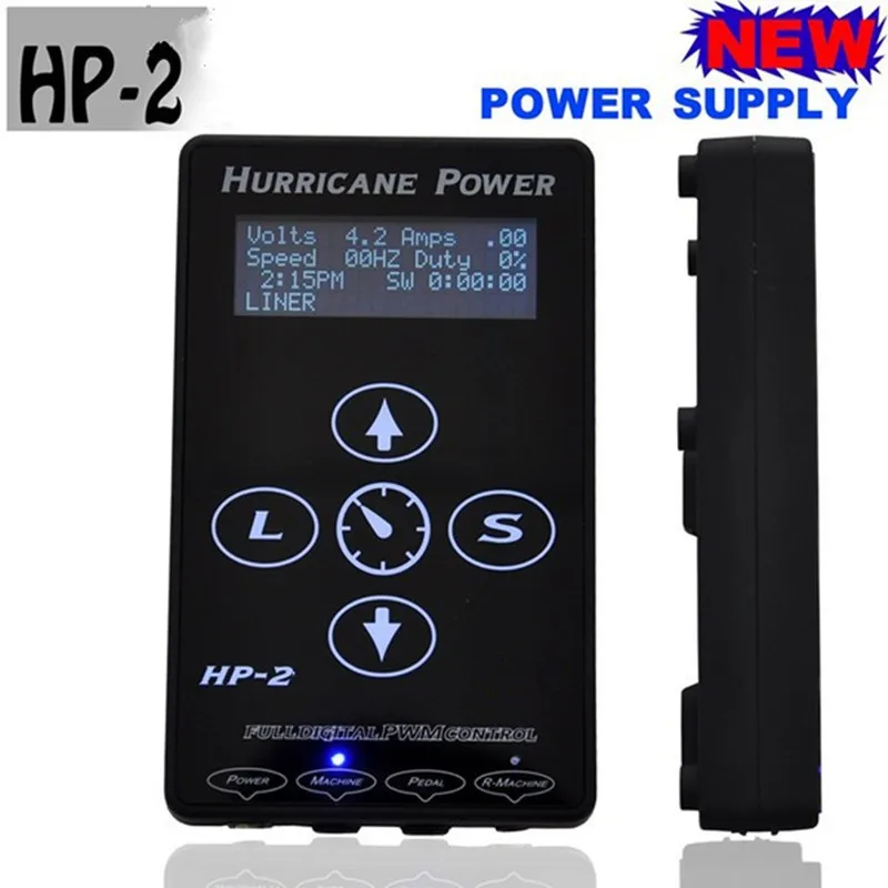Набор для тату 1 шт. Hurricane HP-2 двойной цифровой источник питания с ЖК-дисплеем зажим