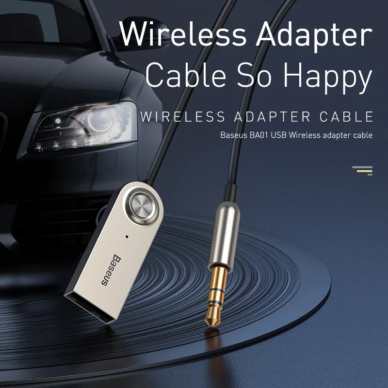 Baseus USB Bluetooth адаптер Aux Bluetooth адаптер V5.0 приемник аудио передатчик кабель программный ключ для автомобиля 3,5 мм разъем автомобильный адаптер кабель bluetooth адаптер блютуз адаптер usb bluetooth