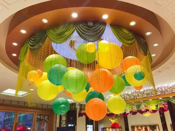 

Mid autumn day round paper Lantern ball lampshade wedding birthday Christmas decoration party festival ornaments kid DIY toy