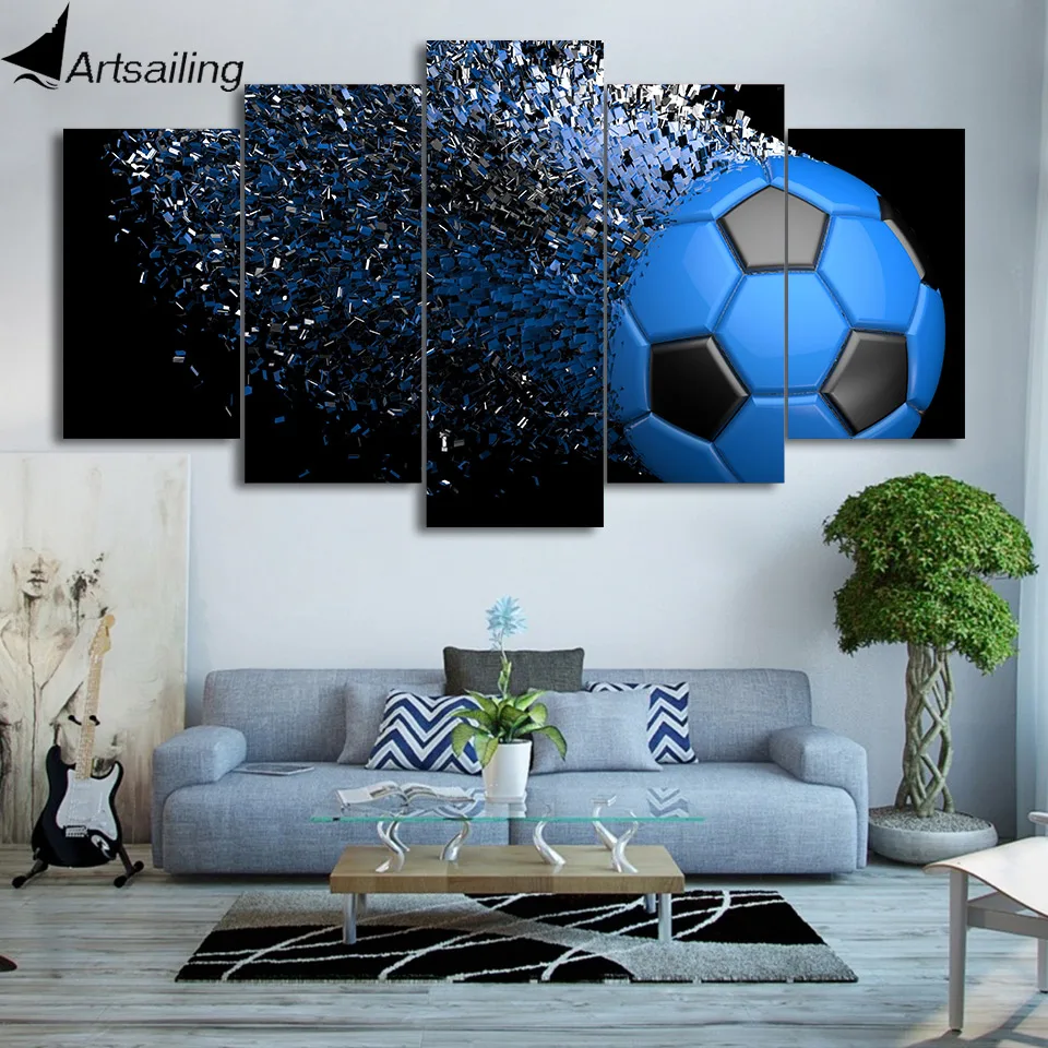

HD Printed 5 Piece Canvas Art Football Fragmentation Painting Wall Pictures for Living Room Decor Free Shipping CU-2459C