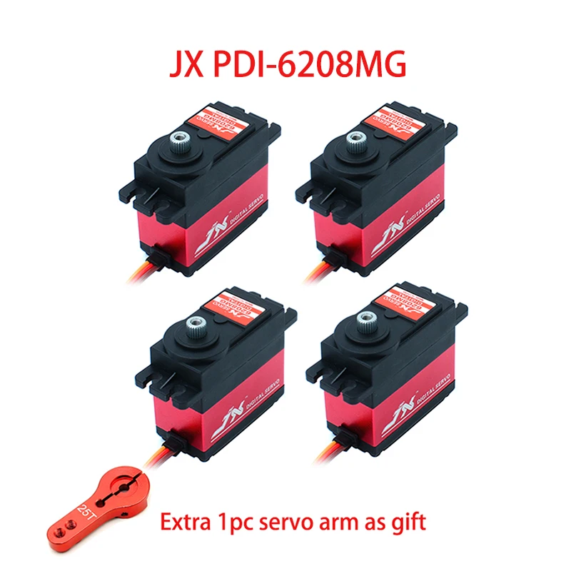 JX PDI 6208MG RC Servo 8 кг 120 градусов высокая скорость 0 07 сек стандартная металлическая