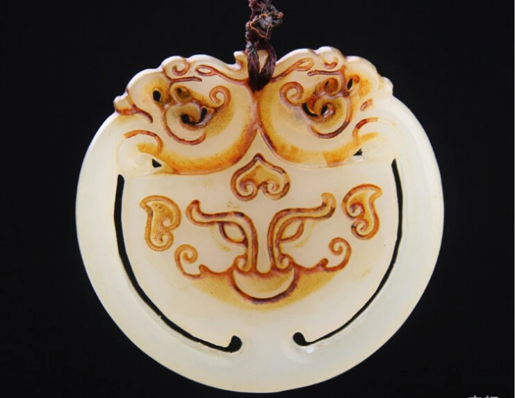 Antique miscellaneous white jades dragon worn raccoon pendant antique Taiji brand and Phoenix Pendant | Украшения и аксессуары