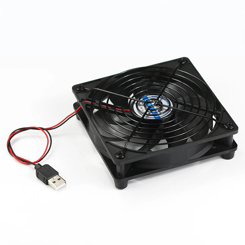 

120mm/140mm USB 5V Router Cooler Cooling Quiet Fan Suitable for Broadband Cat TV Set-top Box Heatsink PC Computer Radiator