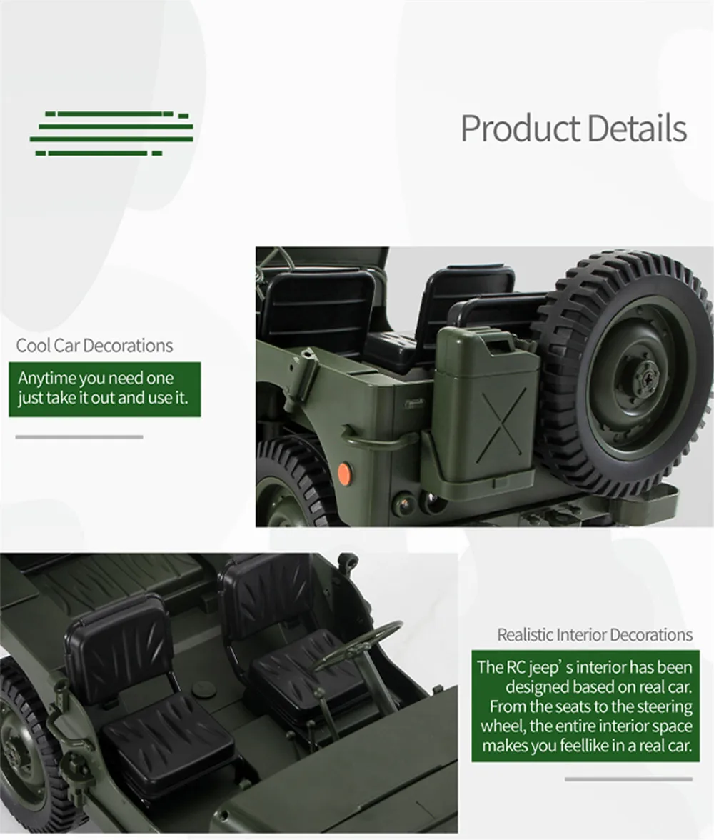 JJRC Q65 4WD RC Машинки Игрушки 2,4G пульт дистанционного управления свет джип четыре колеса внедорожный военный альпинистский автомобиль игрушки Детский подарок