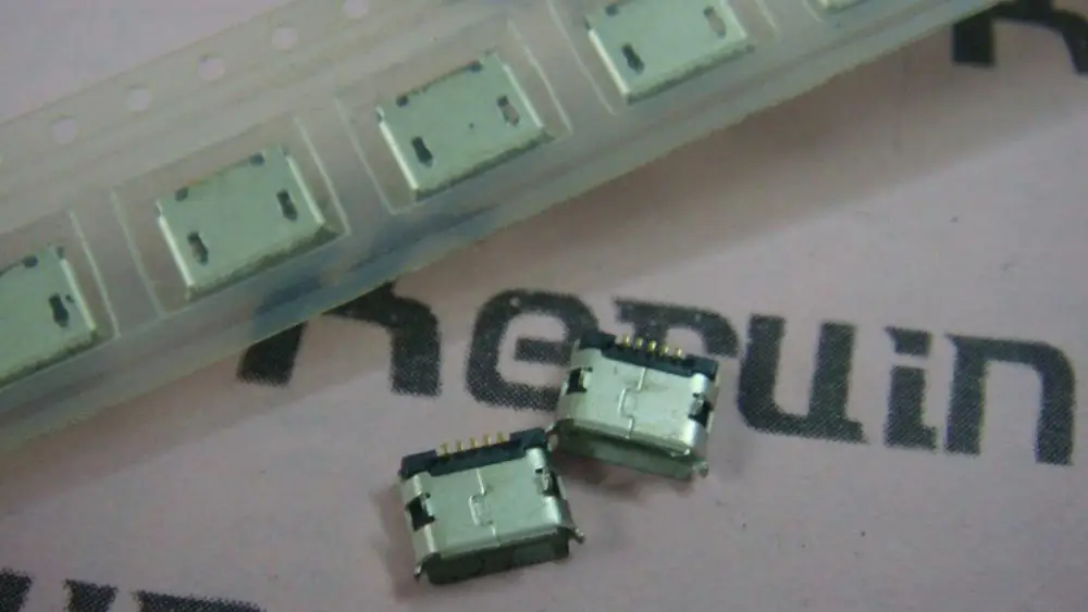 

100 шт. Micro USB 5pin SMD короткий штырь без стороны B Тип плоский рот без завивки боковой Разъем для мобильного телефона Mini USB