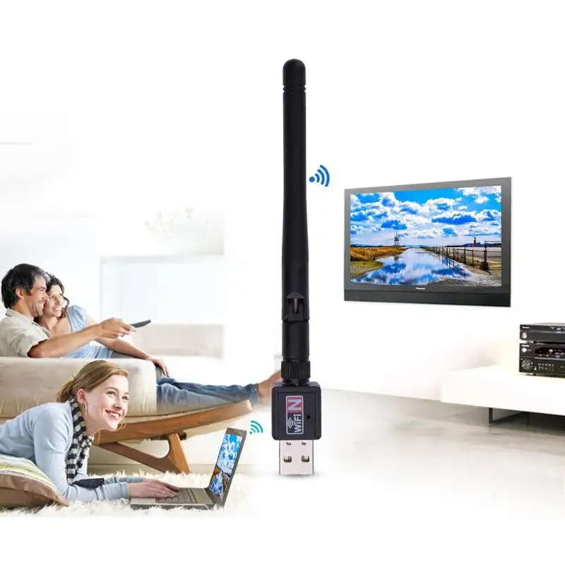 USB Wi-Fi адаптер 300 Мбит/с 2 0 роутер беспроводной сетевая LAN-карта с антенной 802.11n для