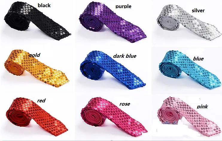 Галстук унисекс атласный с блестками на шею Рождество свадьбу Хэллоуин | Дом и