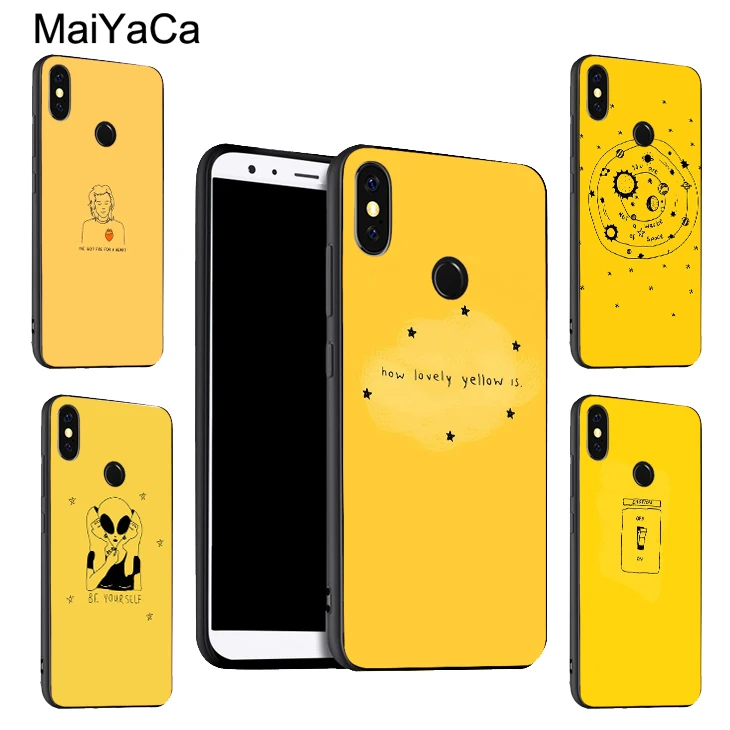 Желтый эстетический чехол MaiYaCa для POCO X3 F2 Pro F1 Red mi Note 9 8 T 7 9S 9C Mi 10 Lite A3 9T|Бамперы| |