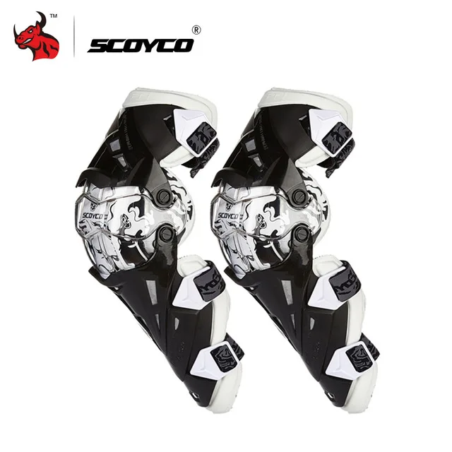 white knee SCOYCO мотоциклетный жилет мотоциклетный защитный мотоциклетный нагрудный протектор Броня мотокросса гоночный жилет Защитное снаряжение M-XL - Цвет: white knee