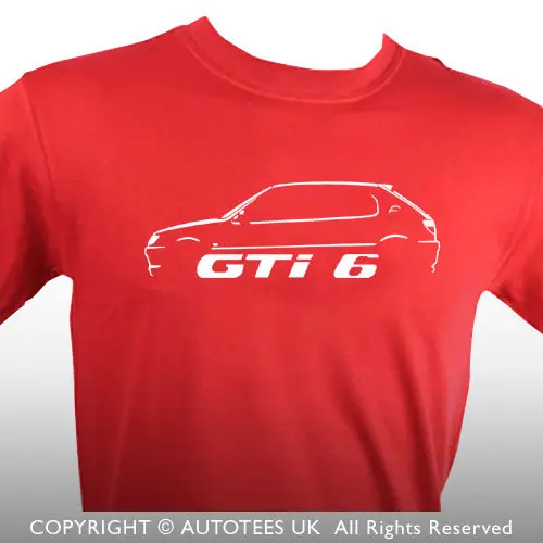 Футболка с принтом Broadcloth О образным вырезом коротким рукавом Peugeot 306 GTI