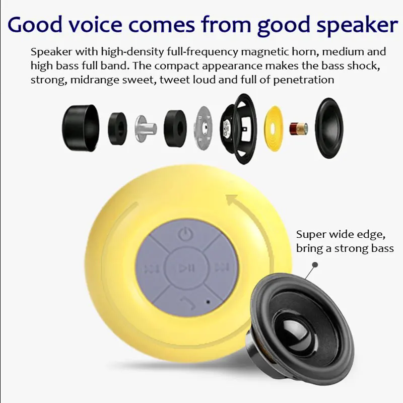 Цветная Водонепроницаемая мини-Колонка Bluetooth портативный сабвуфер звуковая