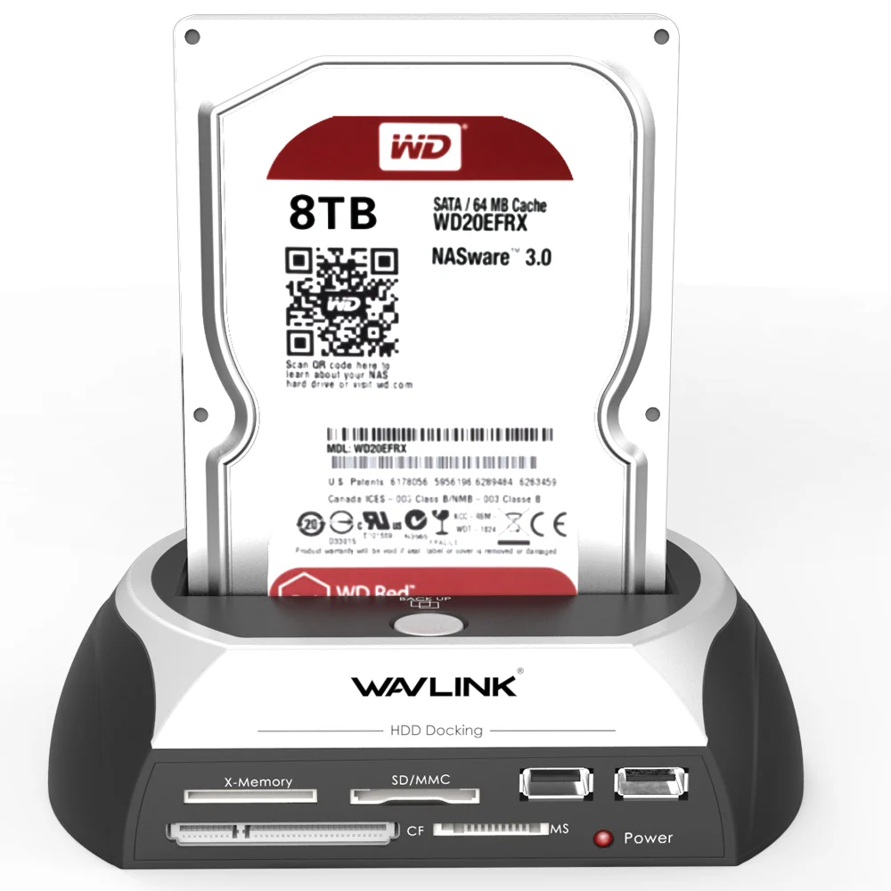 Wavlink все в 1 SATA HDD док-станция корпус с несколькими кард-ридером слот USB2.0 2,5/3,5 дюймов жесткий диск Док-станция