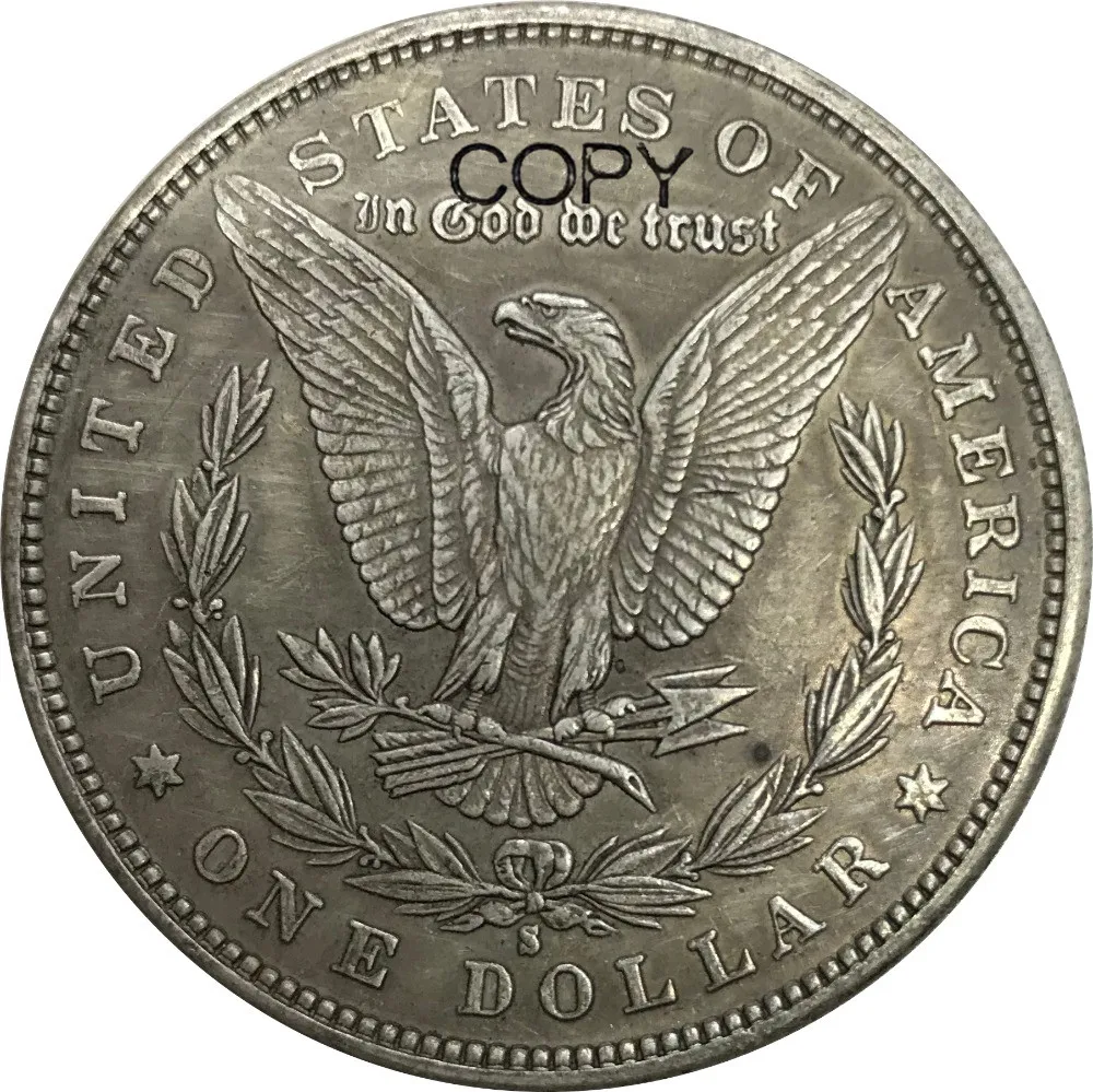 1 доллар США моргановский 1882 с купроникель посеребренные копировальные монеты
