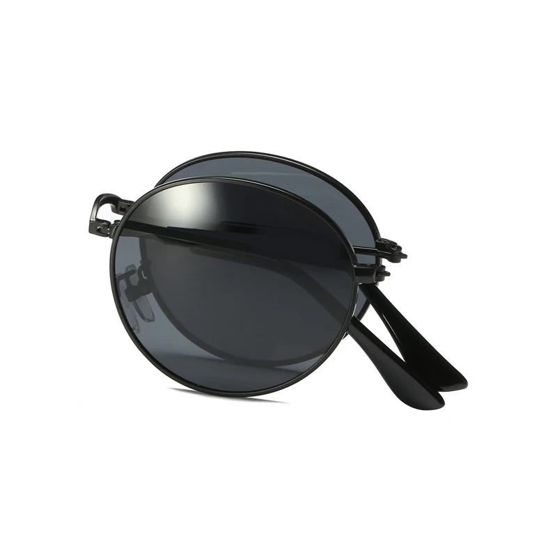 Складные женские солнцезащитные очки Gafas De Sol Mujer Polarizadas 2019 Marca круглые мужские