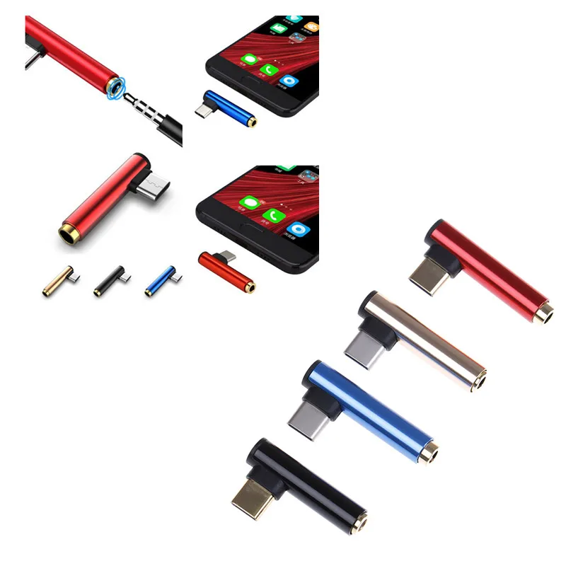 Переходник для наушников из алюминиевого сплава с USB Type C папа на гнездо 3 5 мм
