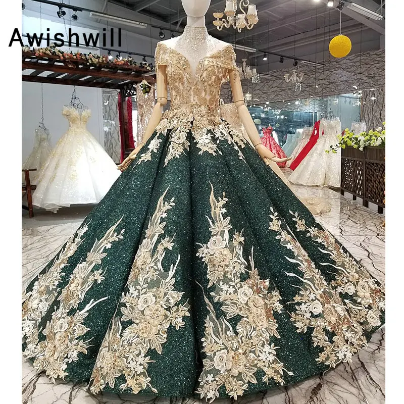 Real Photo Vestidos Fiesta de Noche Mujer Cap Sleeve Floor Length Sequin Dress Long Beaded With Lace Formal Ball Gown Prom Dress