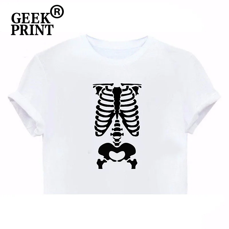 Women Tops HALLOWEEN SKELETON Costume Dress Up funny unique Tumblr goth present T Shirt Dropshipping | Женская одежда