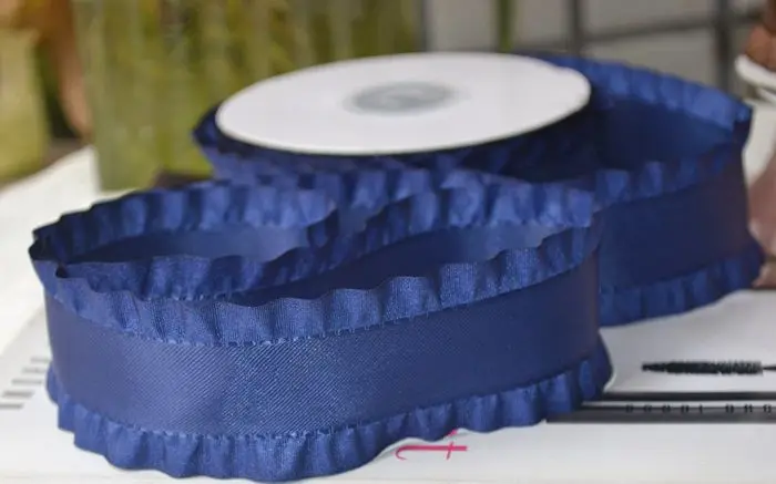 Сатиновый бант для волос с двойными оборками Ширина 1 5 дюйма 38 мм|double ruffle ribbon|ruffle