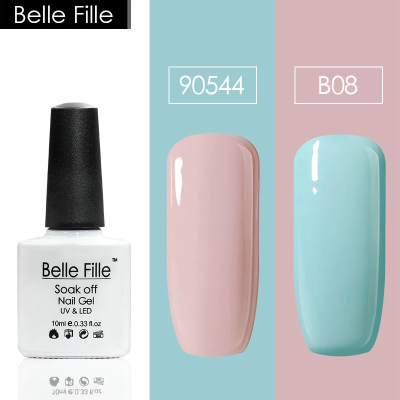 Belle Fille 10 мл 2 шт./лот УФ гель для ногтей Гель лак полировки ню Лаки Vernis Esmalte