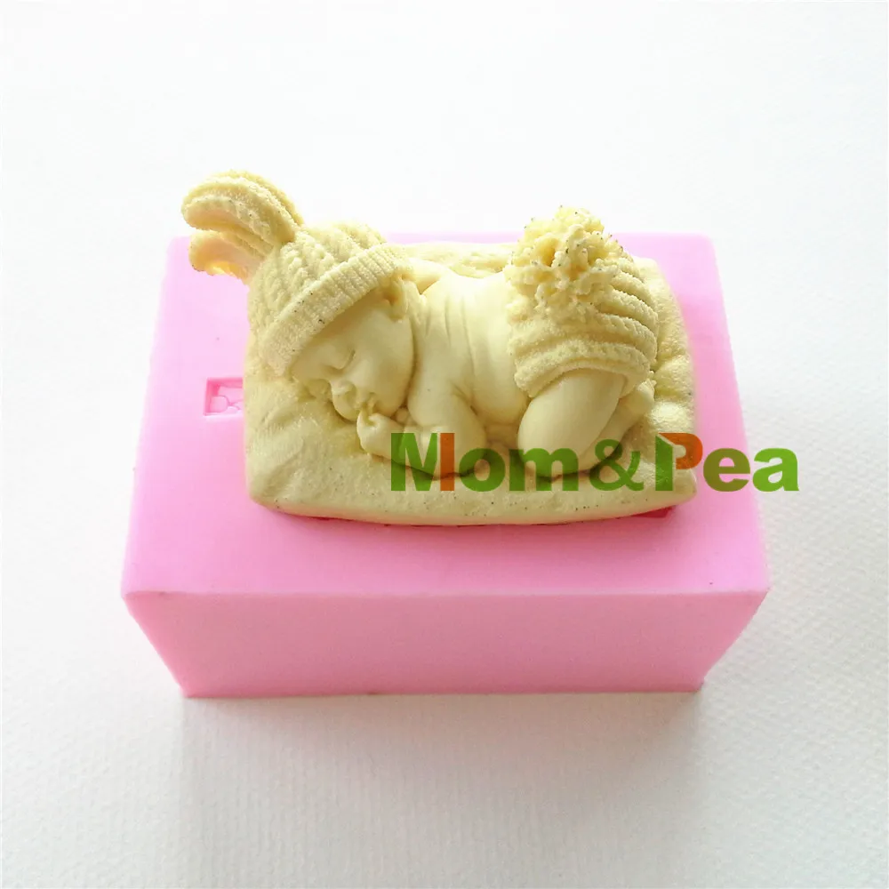 

Mom&Pea 0871 Free Shipping Baby Shaped Silicone Mold Soap Mold Cake Decoration Fondant Cake 3D Mold Food Grade