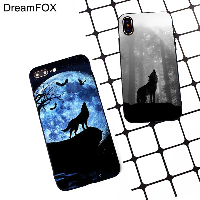 M082 Cute Animals The Wolf Black Soft TPU Silicone Case Cover For Apple iPhone 11 Pro XR XS Max X 8 7 6 6S Plus 5 5S 5G SE |
