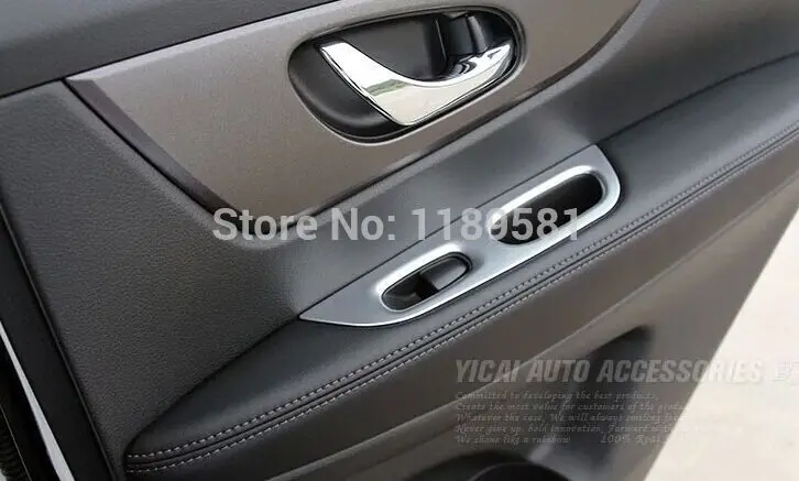 For Nissan X-Trail Rogue 2014 2015 2016 2017 ABS Pearl Chrome Interior Door buttons panel Cover Trim | Автомобили и мотоциклы