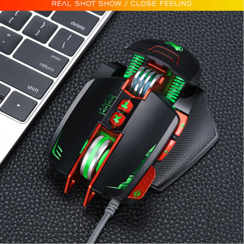 Huppgou V9 пользовательские игровая мышь e-sports механический макроопределение есть