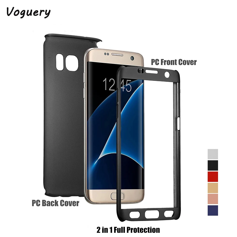 Полный чехол 360 для Samsung Galaxy S7, S7 Edge, S6, S6 Edge, S8, S8 Plus, Note5.