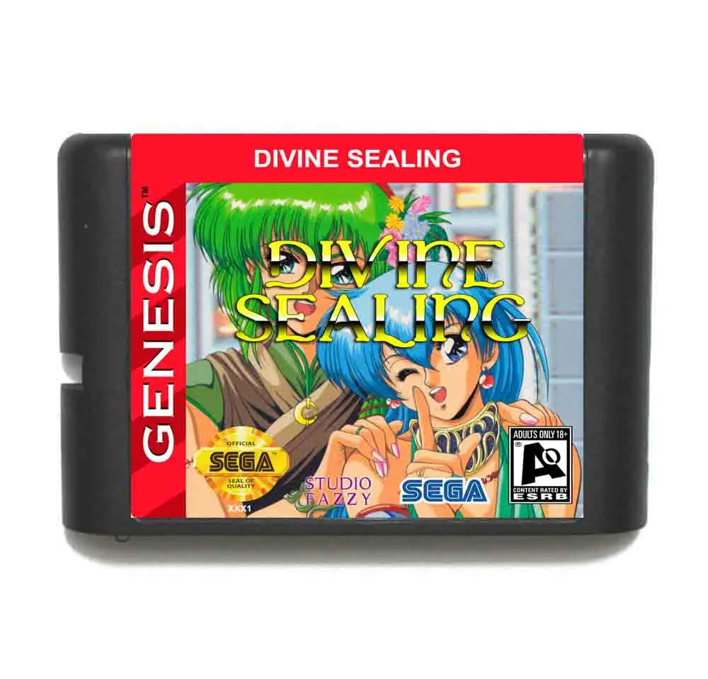 Divine уплотнения 16 бит MD карточная игра с коробку для Sega Megadrive/Genesis|divine sealing|16 bitmd game |