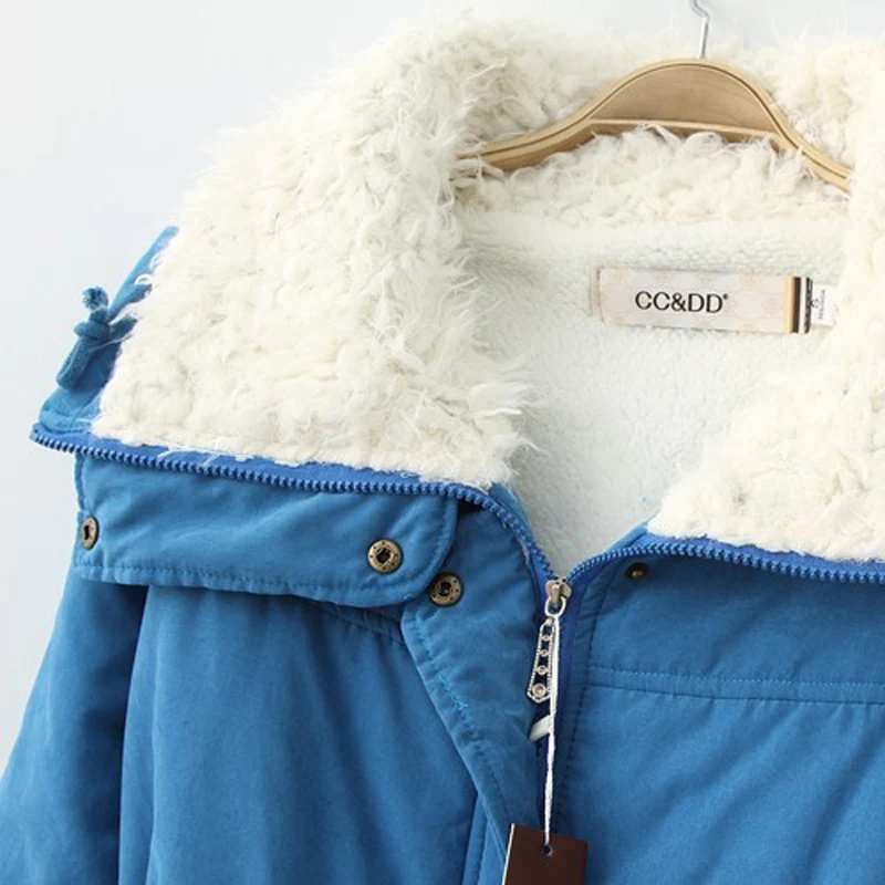 Зимняя женская куртка Толстая теплая короткая плюшевая Меховая с воротником