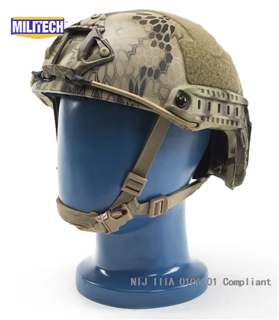 Highlander Militech баллистический шлем NIJ уровень IIIA 3A ISO сертифицированный Быстрый OCC циферблат High Cut XP Cut арамидный пуленепробиваемый шлем с HelmetBag - Цвет: Highlander