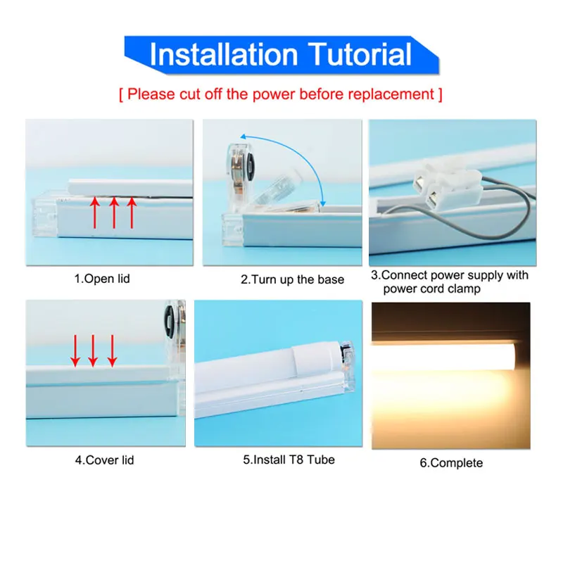 Набор/один светодиодный трубки T8/складной потолочный кронштейн/10w 60 см 2