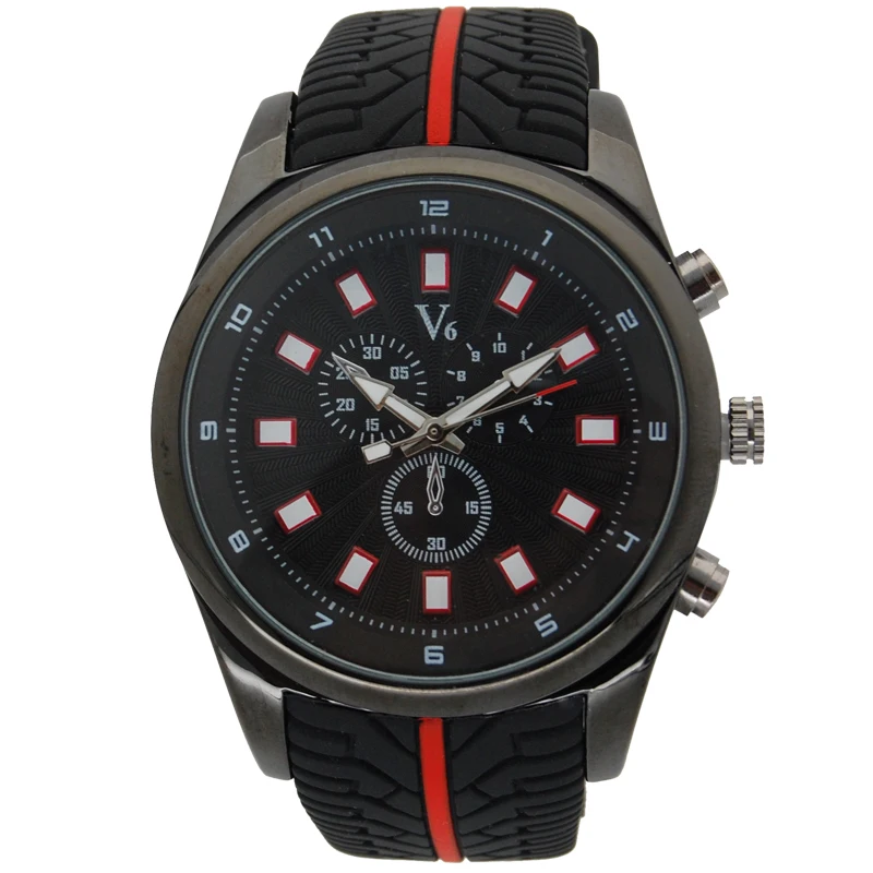 Недавно дизайн 2016 мода спорт кварцевые часы мужчины военные силикона спорта