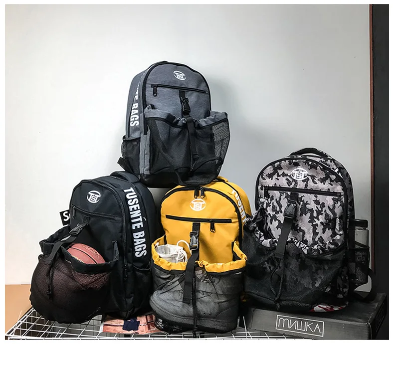 Men's Gym Bags Basketball Backpack School Bags For Teenager Boys Backpacks Large Women Laptop Bag Football Net Bag XA172ZC