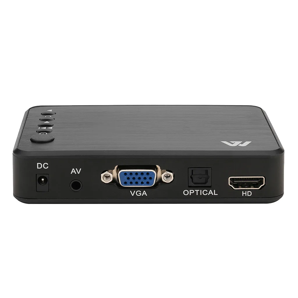 Мини Full 1080P HD мультимедийный плеер tv BOX 3 выхода HDMI/VGA/AV USB и SD карта HDD плеер медиаплеер центр+ пульт дистанционного управления