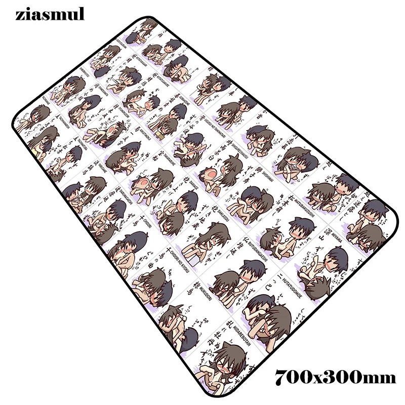 size 700x300x2mm Сексуальный коврик для мыши 700x300x2 мм, коврики для компьютерной мыши в стиле аниме, игровые аксессуары, японский коврик для мыши, клавиатура, игры, pc gamer, подарок для девочки - Цвет: size 700x300x2mm
