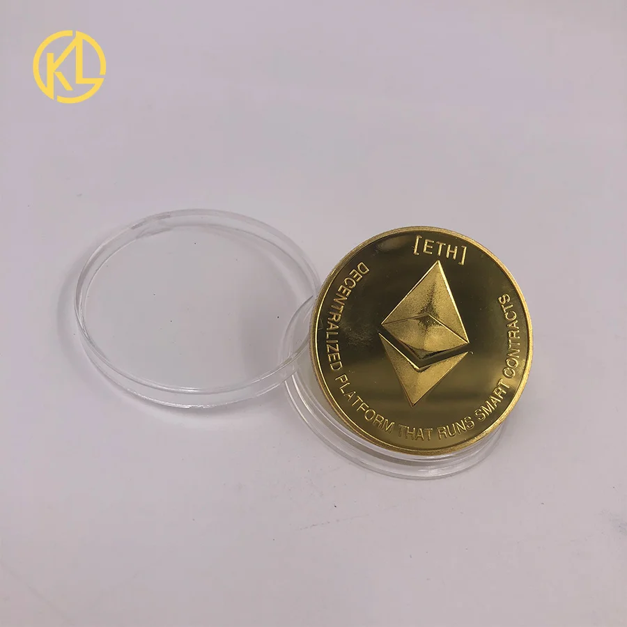 CO011 Eth Программирование эфириум сувенир Биткоин великолепные Позолоченные