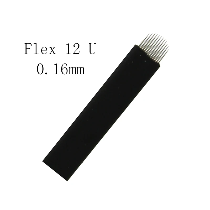 Lamina Nano Black 0 16 мм Flex 7/9/11/12/14/16/18/21 иглы для микроблейдинга Перманентный макияж