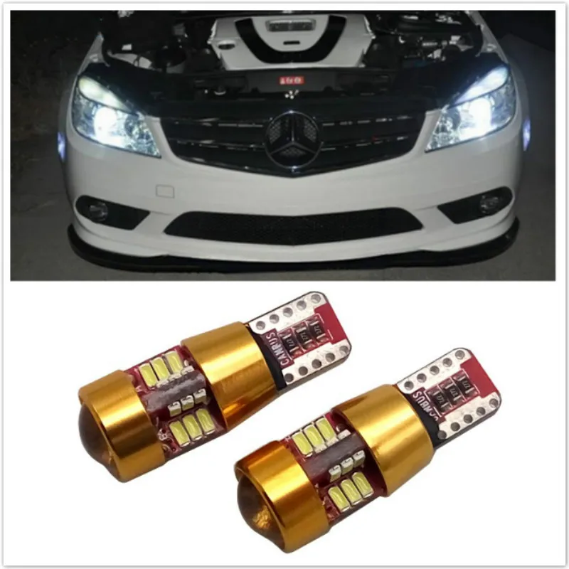 СВЕТОДИОДНЫЕ Лампы Canbus T10 W5W для Mercedes Benz W202 W220 W124 W211 W222 X204 W164 W204 C E W203 W210 GLK R ML 2
