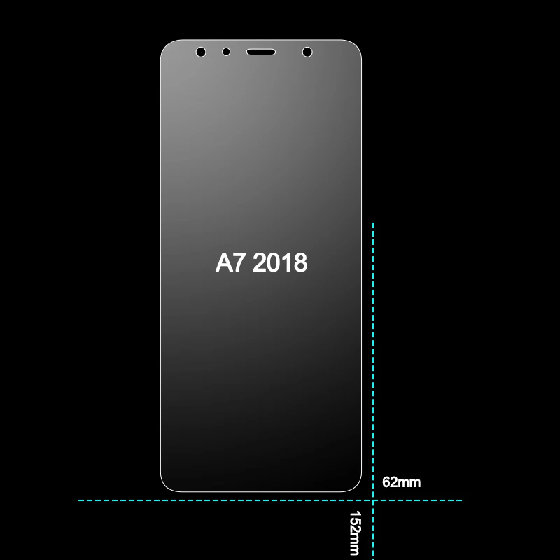 2 шт стекло для samsung Galaxy A7 2018 протектор экрана 2.5D на телефон защитное безопасное