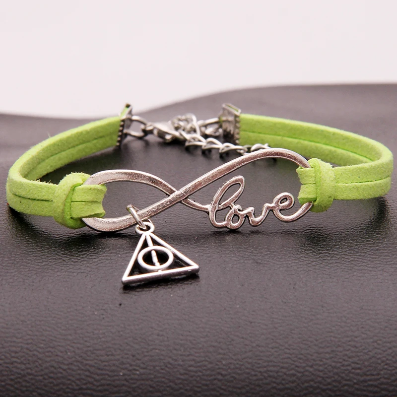Браслет NCRHGL Infinity Love треугольная подвеска браслеты из искусственной кожи