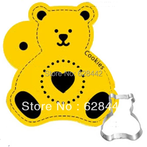 Новое поступление гибкая фондант милый медведь ну вечеринку торт / печенье кекс