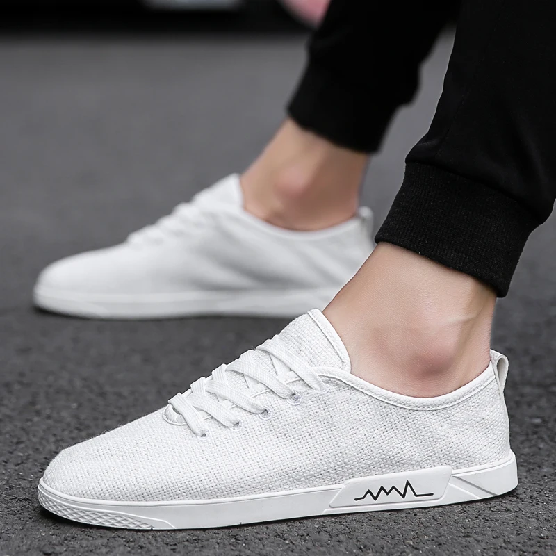 Men's shoes spring and autumn breathable linen men's wild tide canvas men casual | Обувь