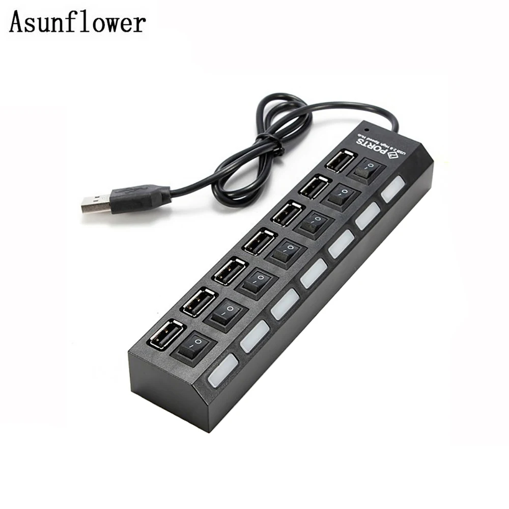 USB разветвитель с выключателем 2 0 4/7 портов|USB-хабы| |