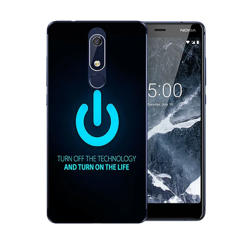 Роскошный гибкий чехол для Nokia 5 1 Новый Идеальный дизайн мягкая задняя крышка с