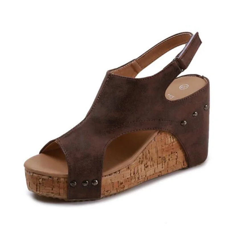 Новые Модные женские сандалии Повседневная летняя обувь на платформе и без