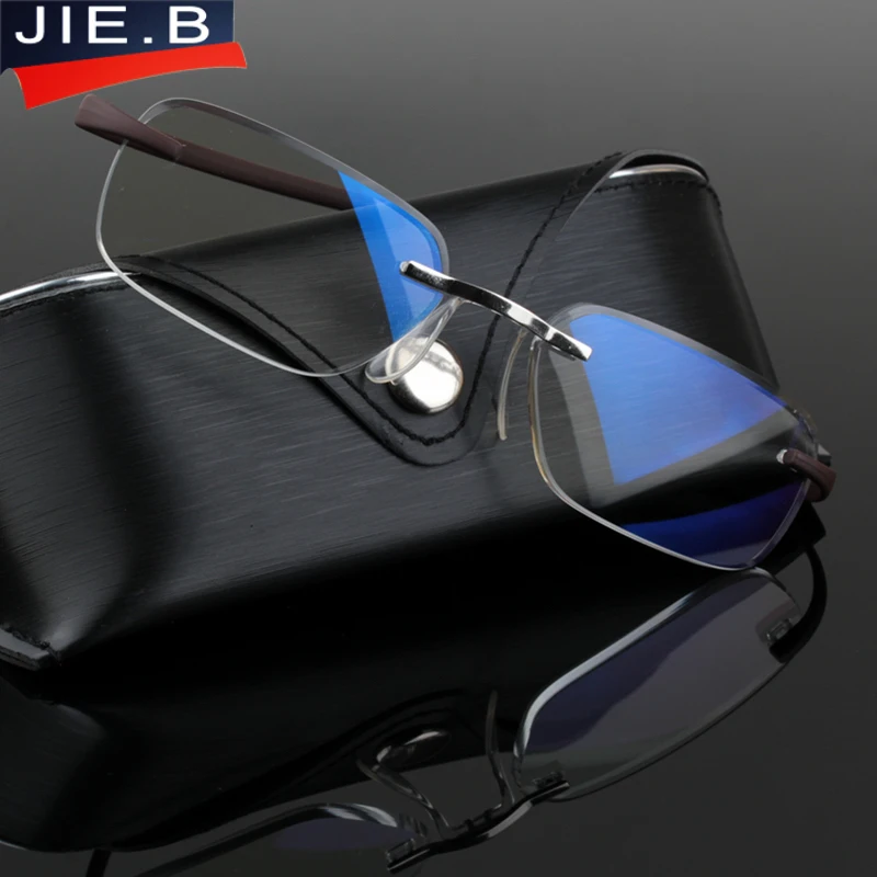 Очки для чтения без оправы с прозрачными линзами из смолы TR90|rimless reading glasses|reading