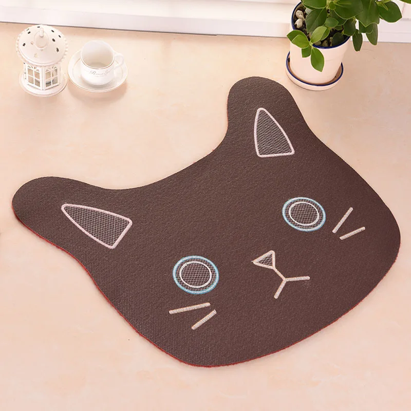 Горячая Распродажа кошачий коврик в форме лица модный напольный для прихожей